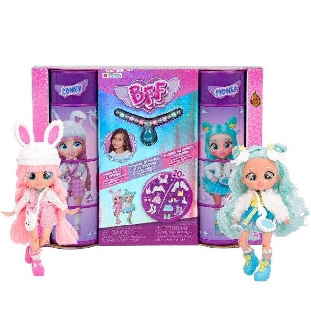 BFF by Cry Babies Coney and Sydney Fashion Doll Set 20+ Accessories